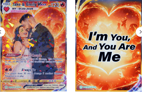 Holographic card with shimmer effect